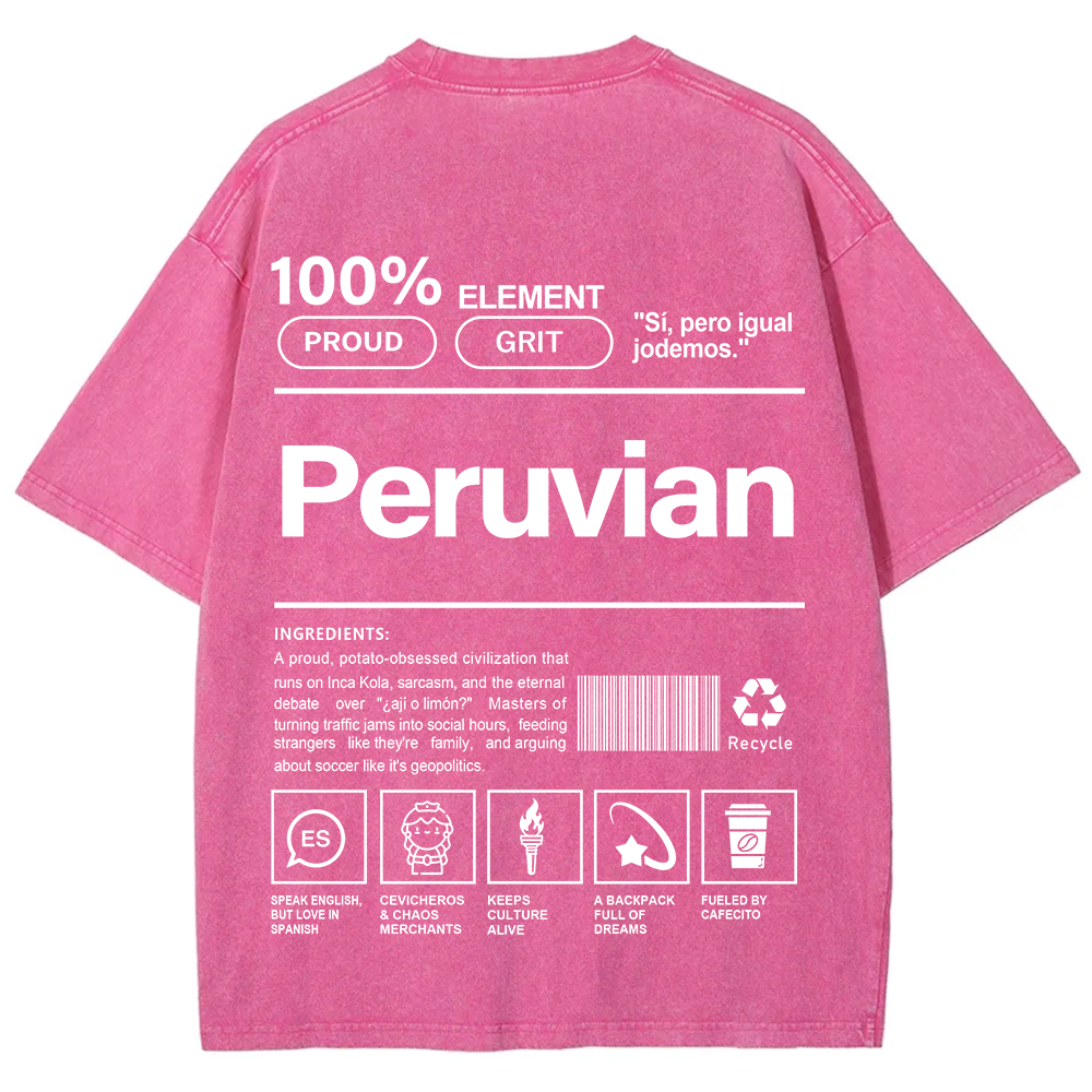 Peruvian Unisex Fit  Washed T-Shirt