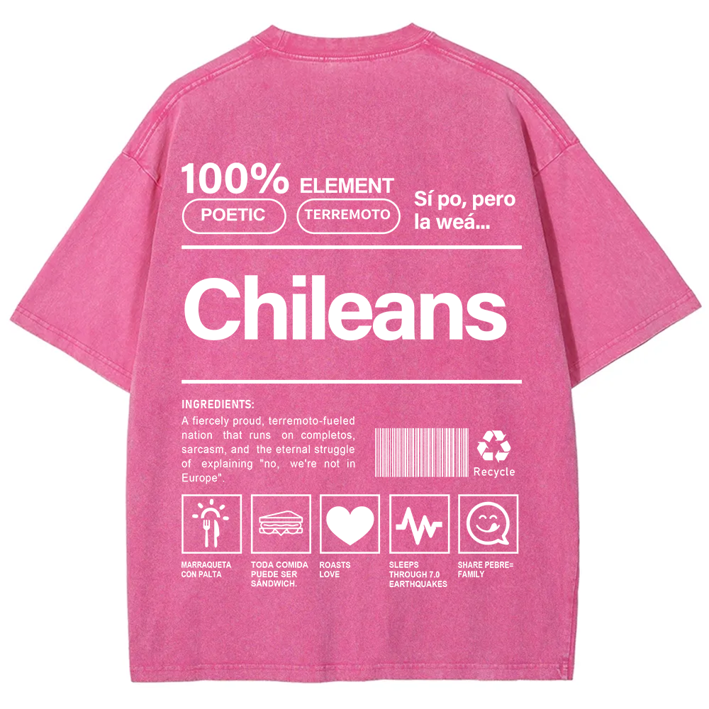 Chileans Unisex Fit  Washed T-Shirt