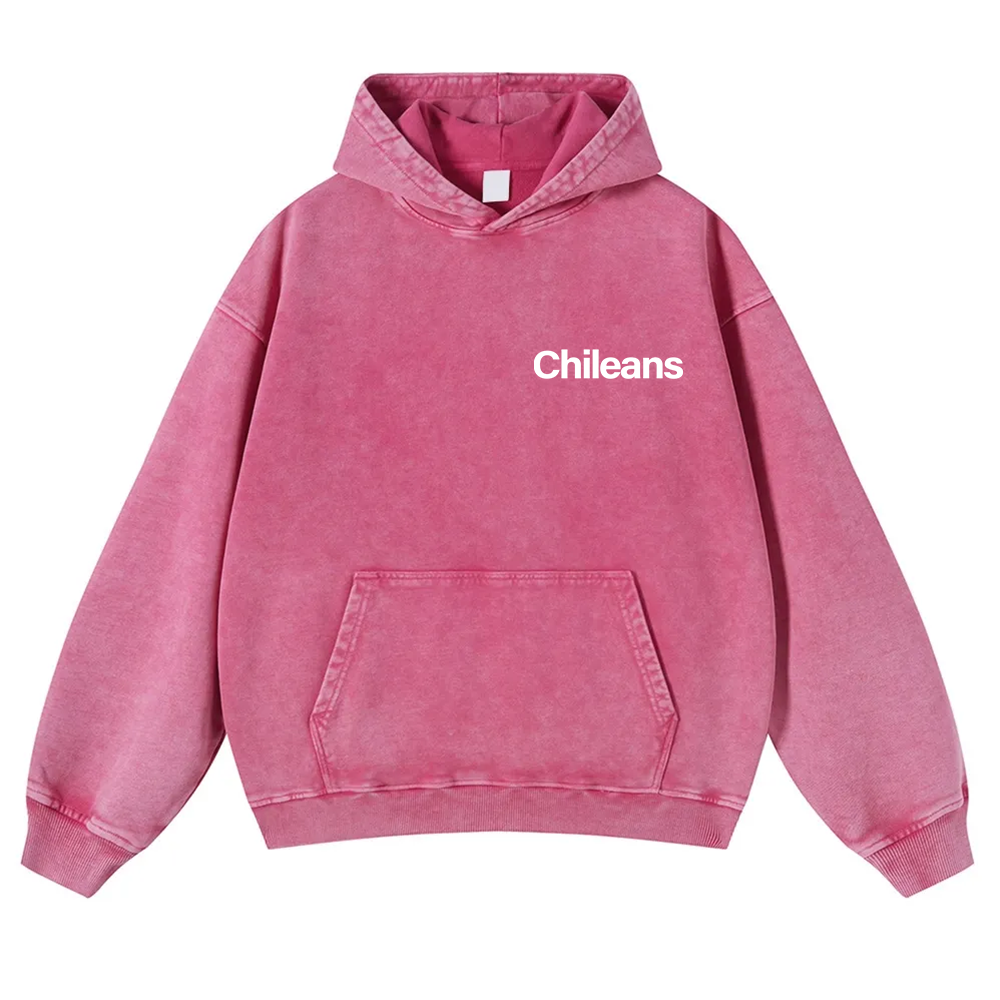 Chileans Addcustom Unisex Fit  Washed Hoodie wearishow