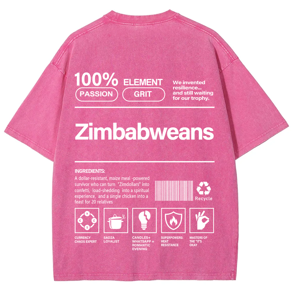 Zimbabweans Unisex Fit  Washed T-Shirt