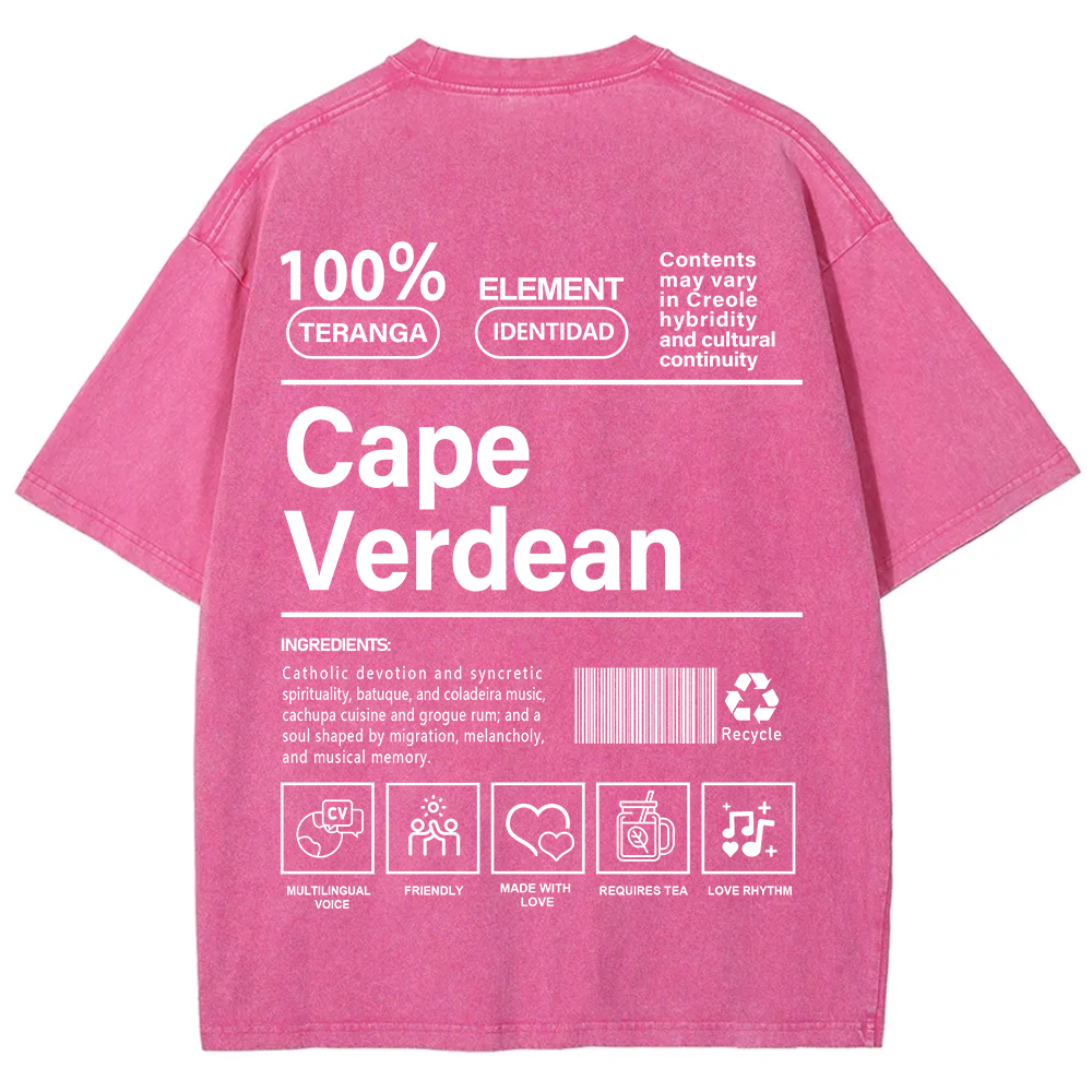 Cape Verdean Unisex Fit  Washed T-Shirt