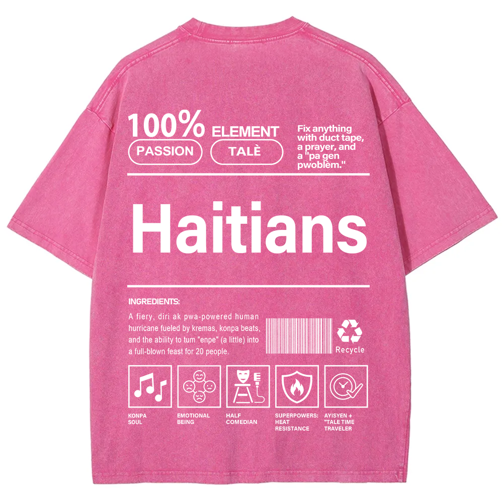 Haitians Unisex Fit  Washed T-Shirt