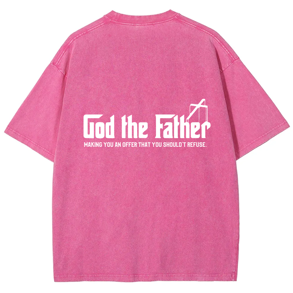 God The Father Christian Unisex Fit Washed T-Shirt