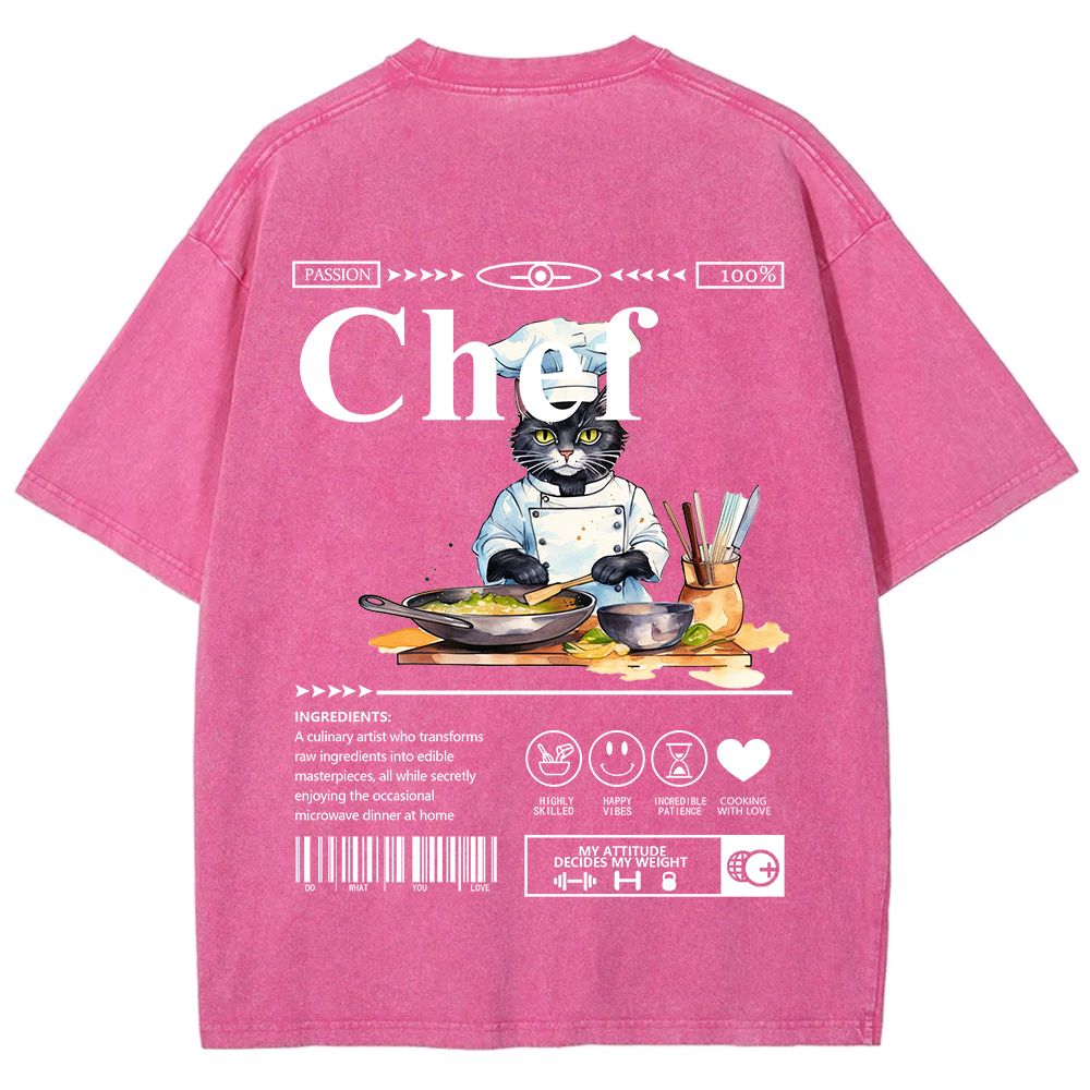 Chef Unisex Fit Washed T-Shirt