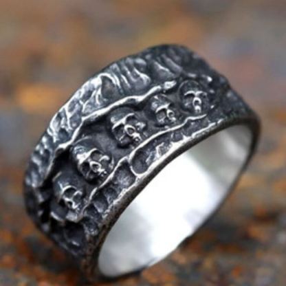 Male Punk Hip Hop Skull Metal Finger Ring