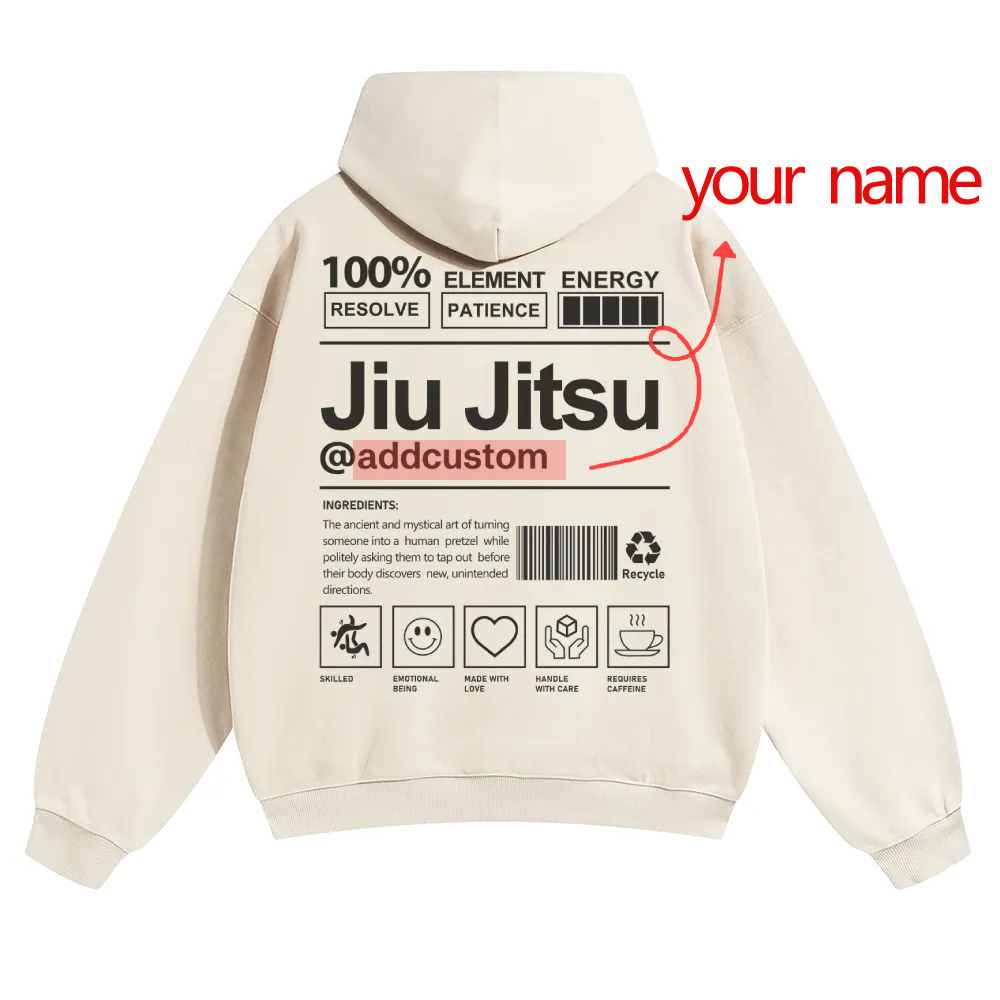 Jiu Jitsu Addcustom Solid Color Hoodie wearishow