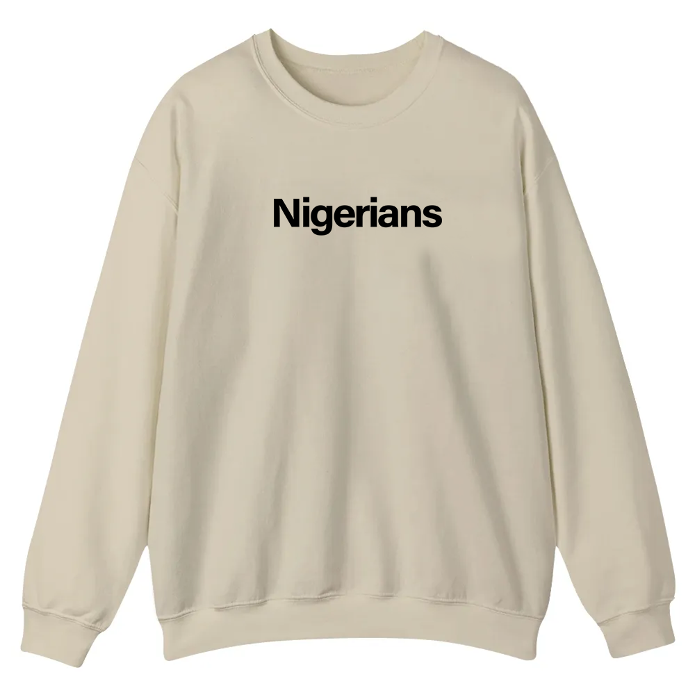 Nigerians Unisex Fit  Casual Crewneck Sweatshirt wearishow