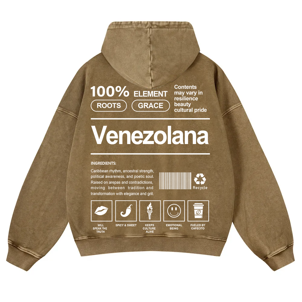 Venezolana Unisex Fit  Washed Hoodie wearishow