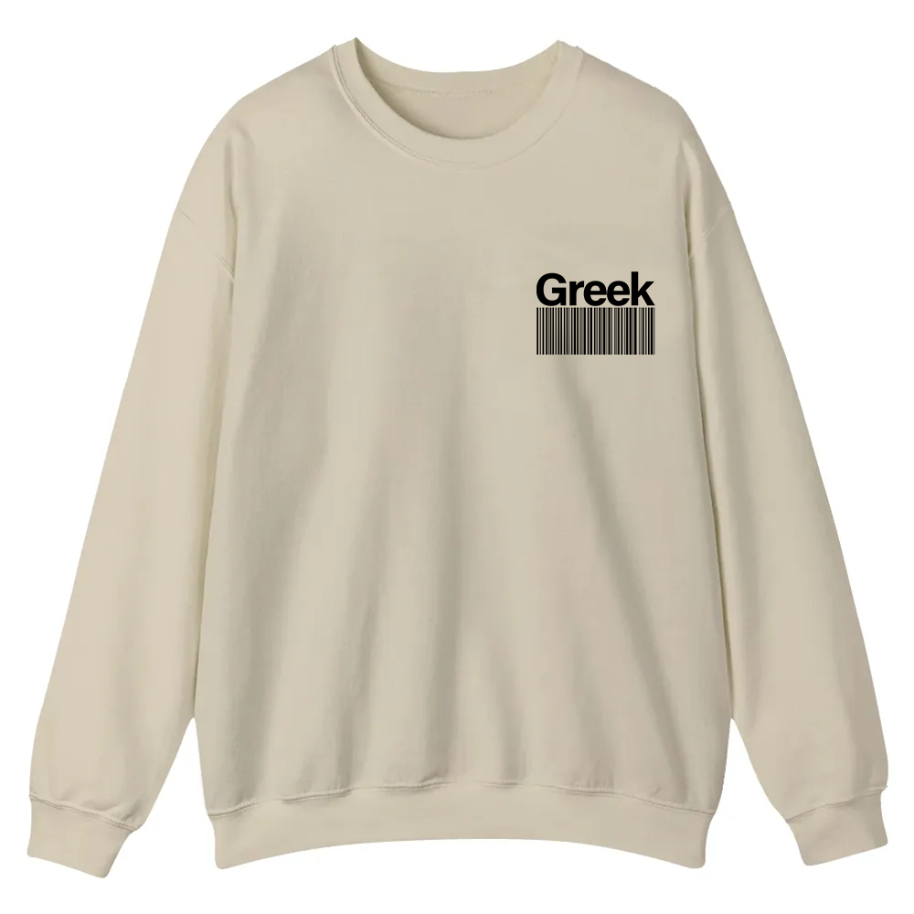 Greek Unisex Fit  Casual Crewneck Sweatshirt wearishow