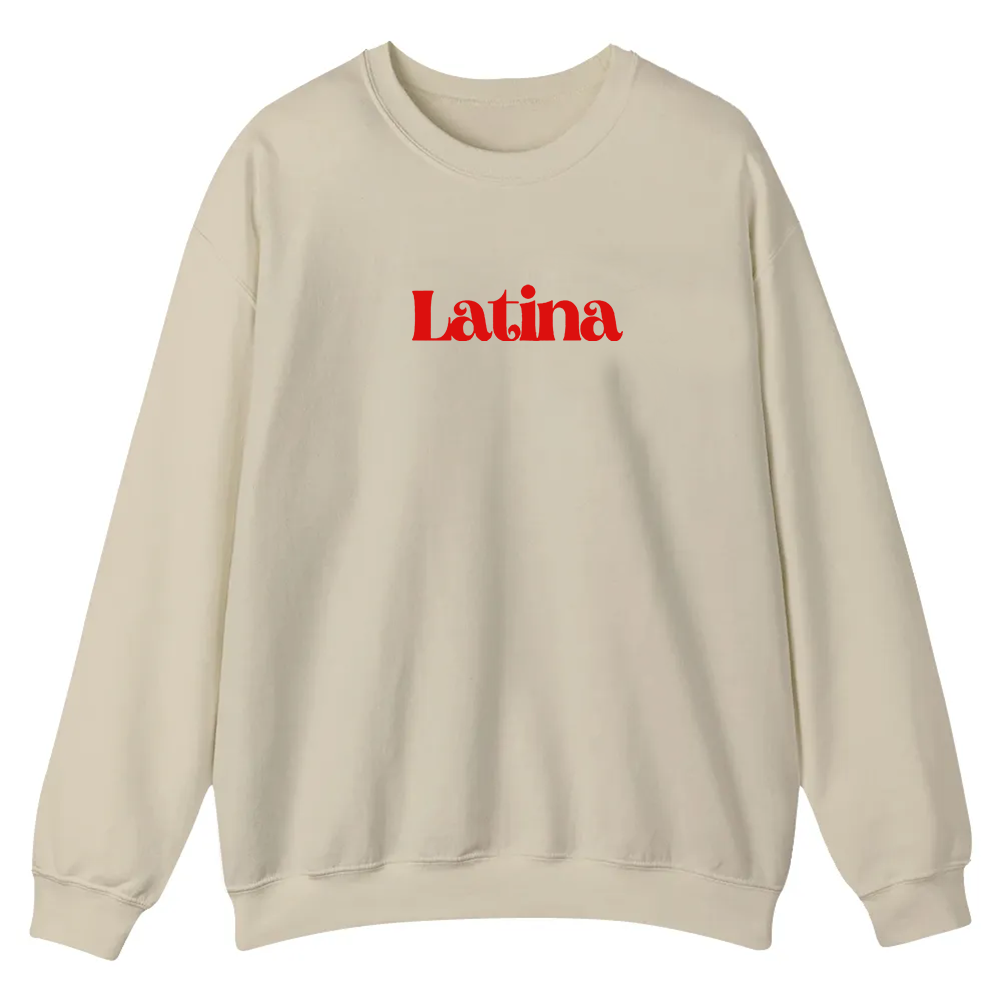 Latina Unisex Fit  Casual Crewneck Sweatshirt wearishow