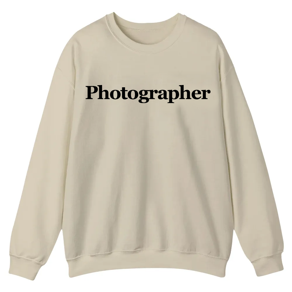 Photographer Casual Crewneck Sweatshirt wearishow