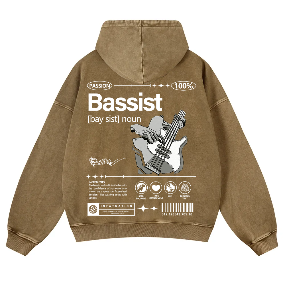 Bassist Washed Hoodie wearishow