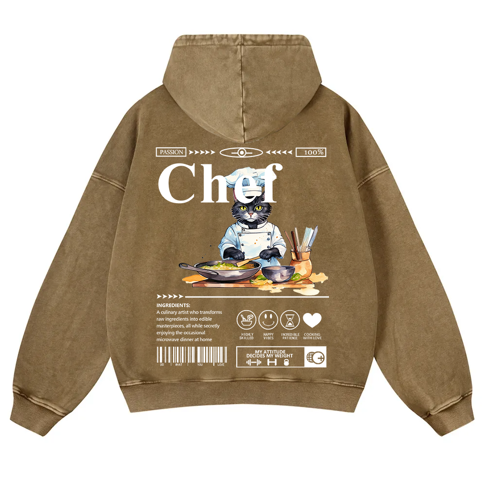 Chef Washed Hoodie wearishow