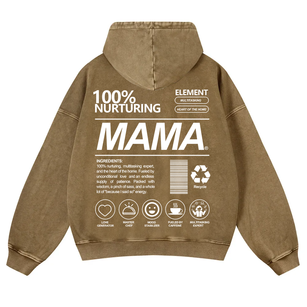 Mama Washed Hoodie wearishow