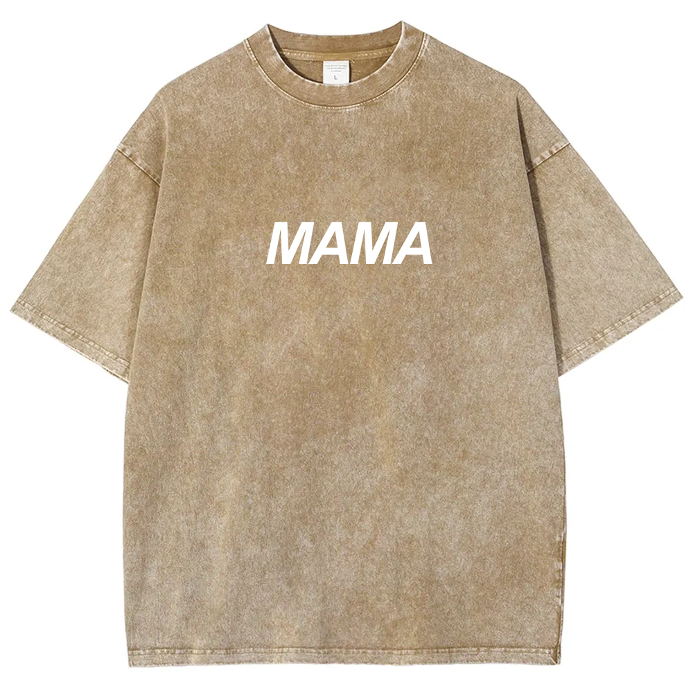 Mama Unisex Fit Washed T-Shirt