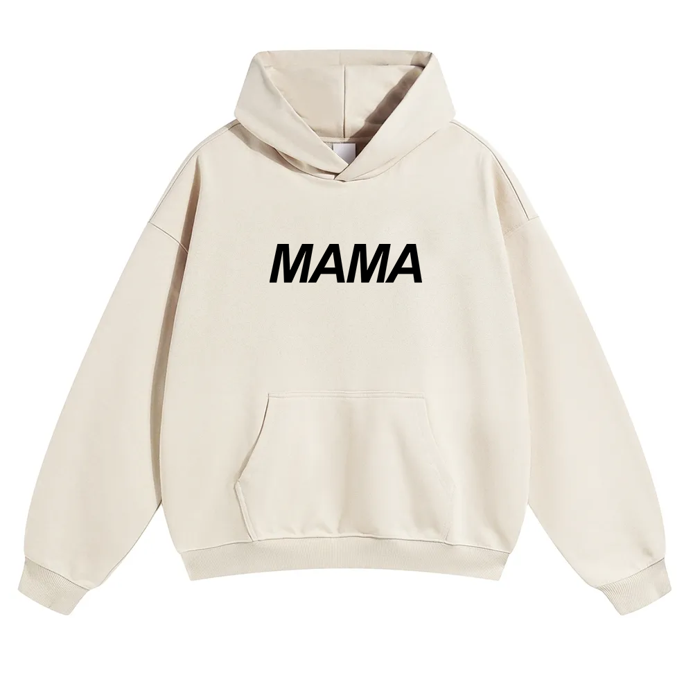 Mama Unisex Solid Color Hoodie wearishow