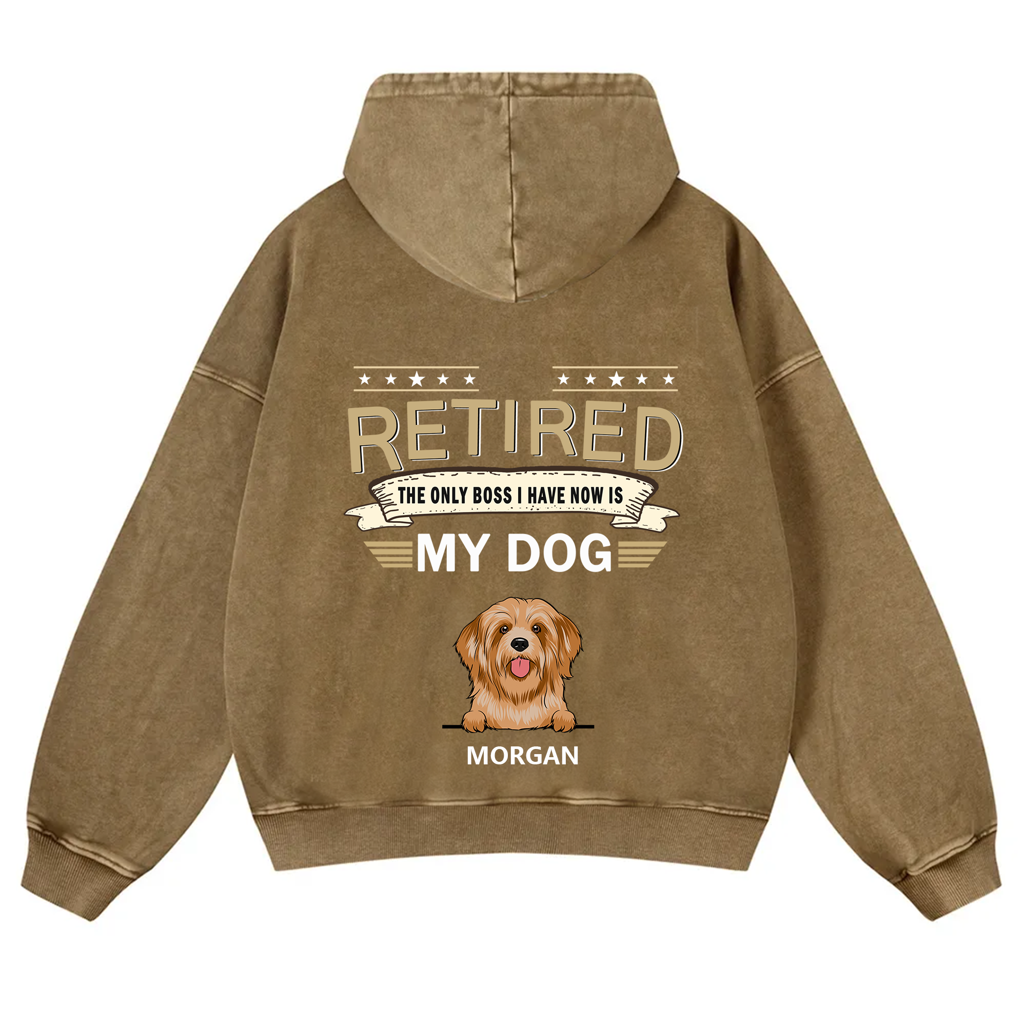 The Only Boss I Have - Personalized Custom Unisex Washed Hoodie