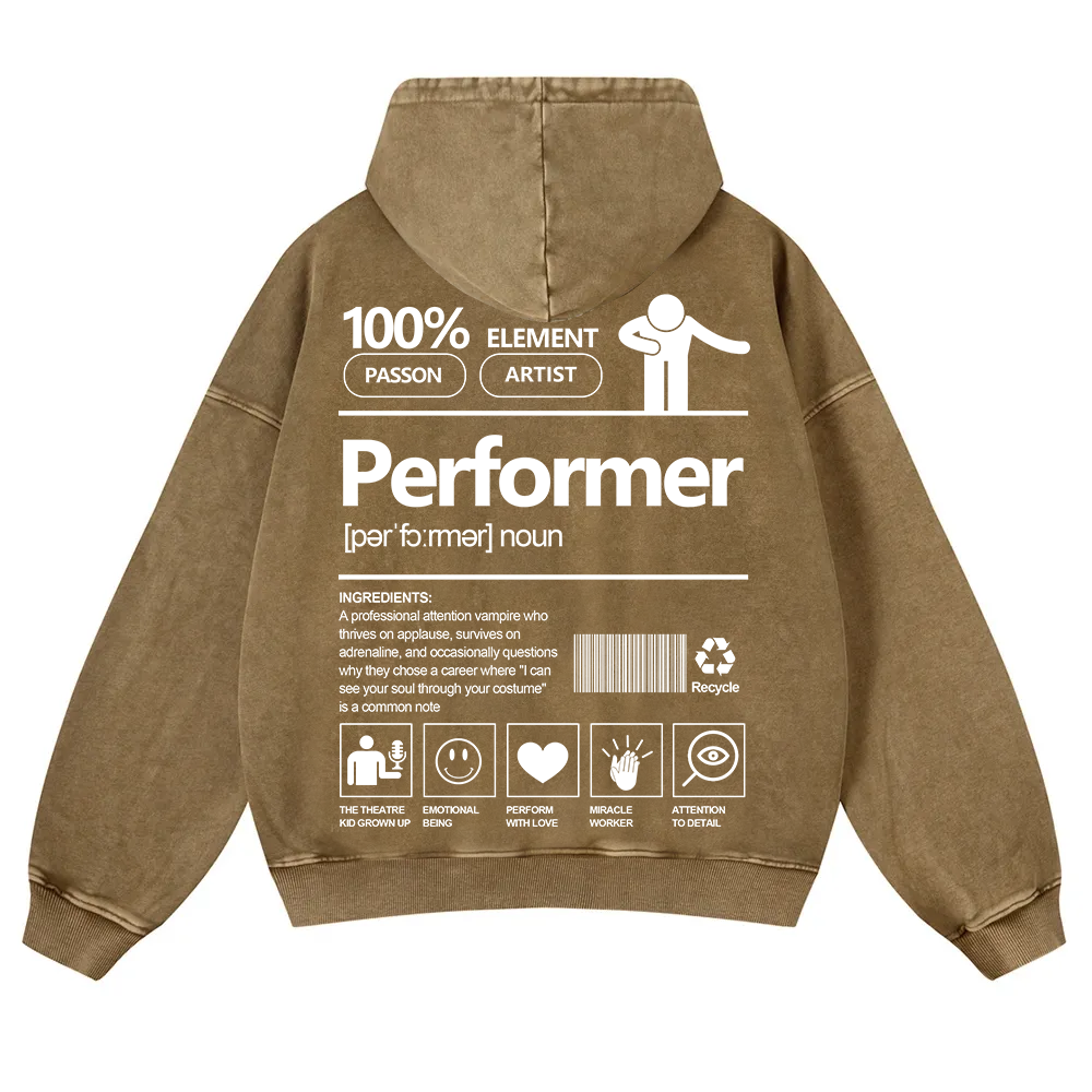 Performer Washed Hoodie wearishow