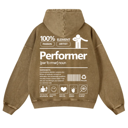 Performer Washed Hoodie wearishow