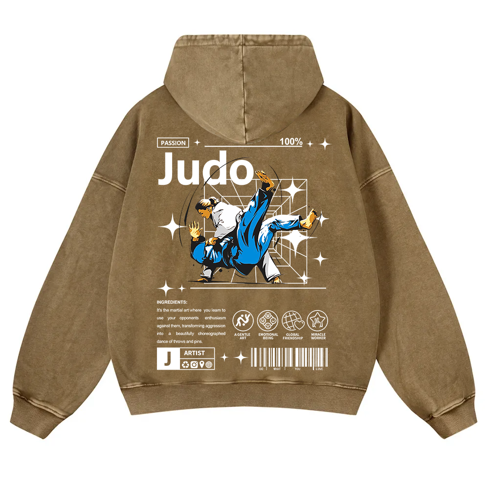 Judo Washed Hoodie wearishow