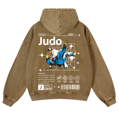 Judo Washed Hoodie wearishow