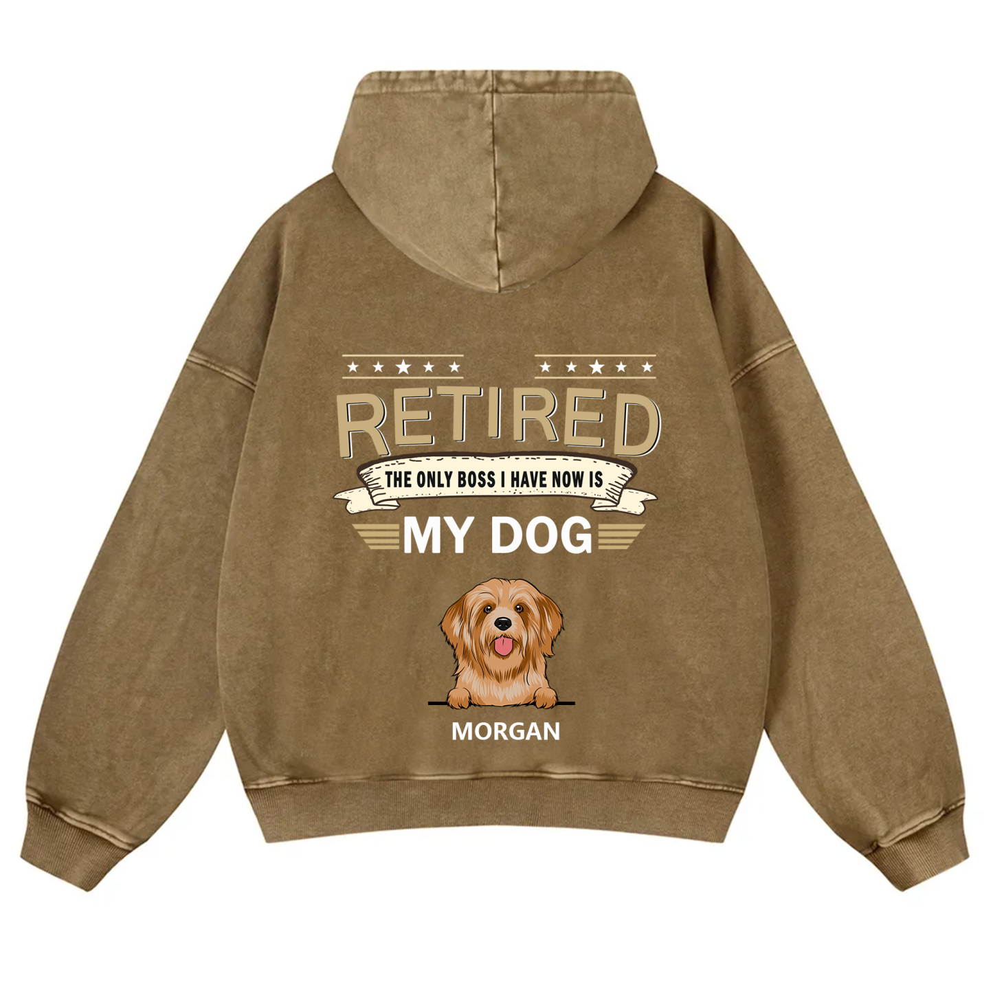 The Only Boss I Have - Personalized Custom Unisex Washed Hoodie