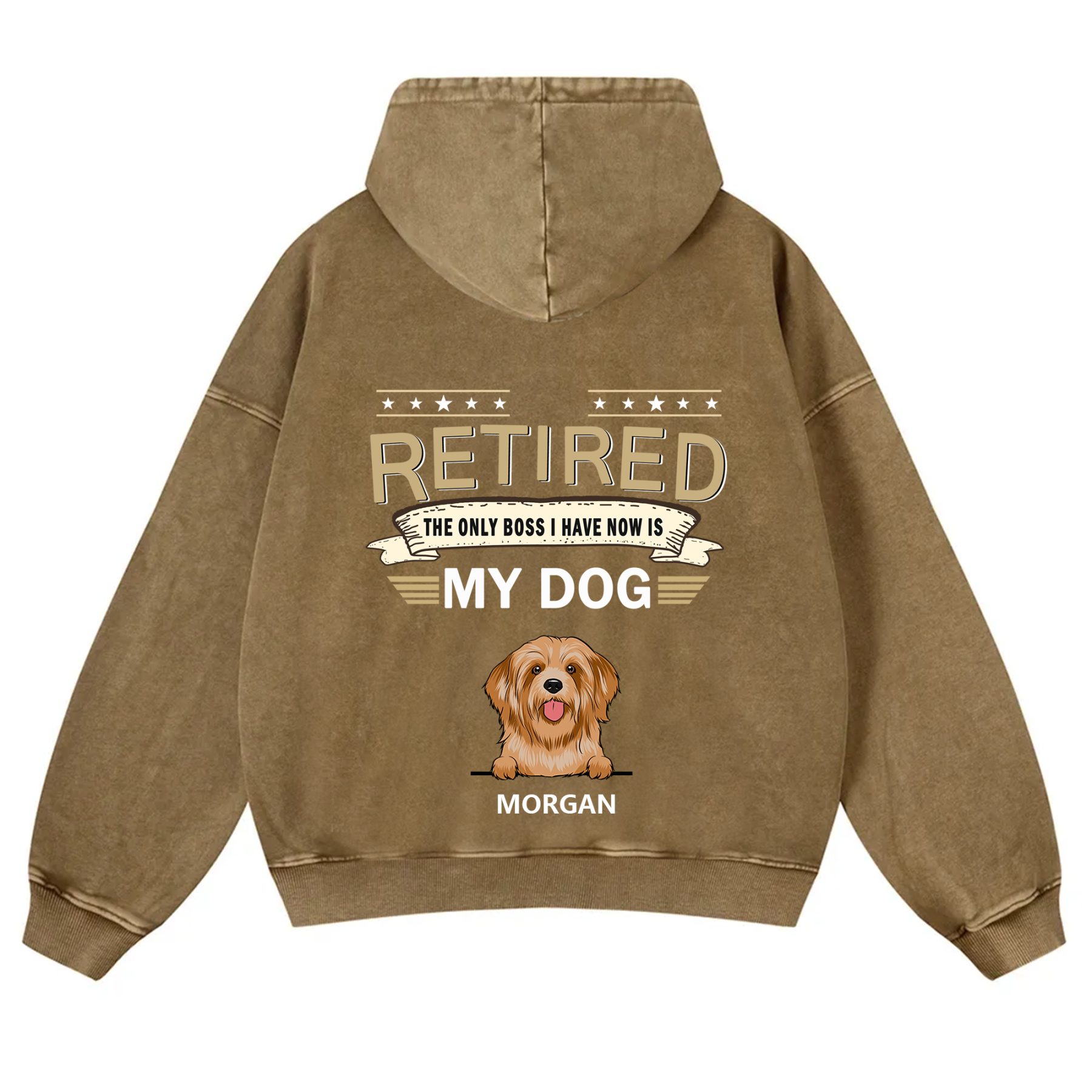 The Only Boss I Have - Personalized Custom Unisex Washed Hoodie