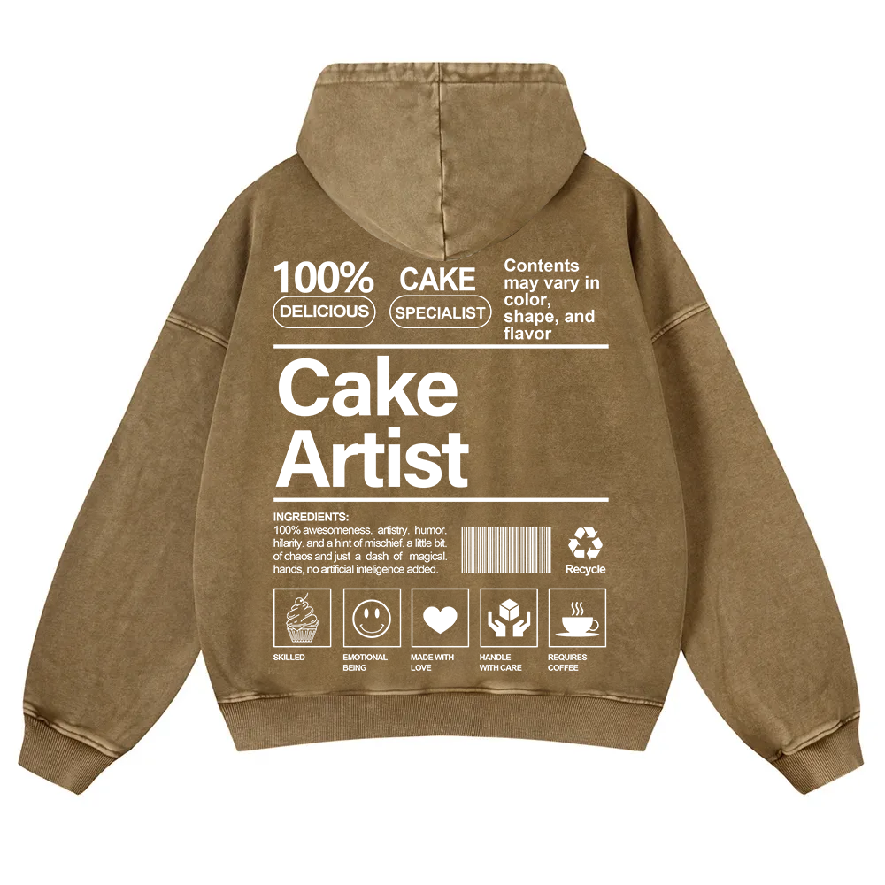 Cake Artist Washed Hoodie wearishow