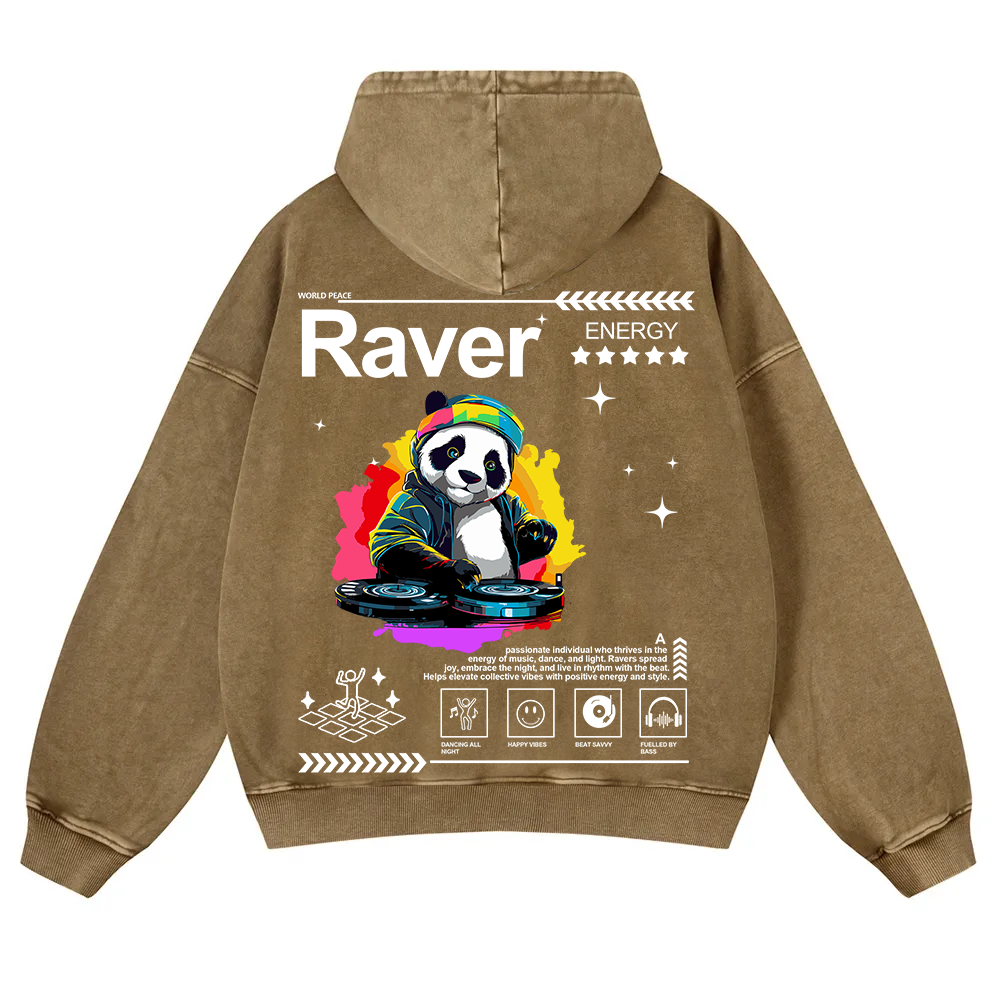 Raver Washed Hoodie wearishow