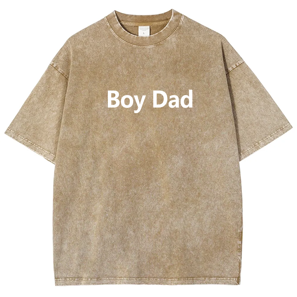 Boy Dad Unisex Fit Washed T-Shirt