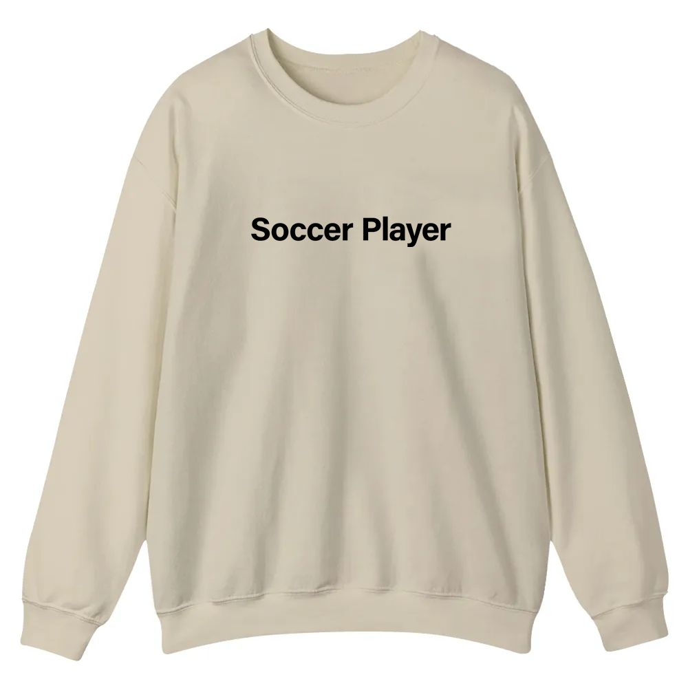 Soccer Player Casual Crewneck Sweatshirt wearishow