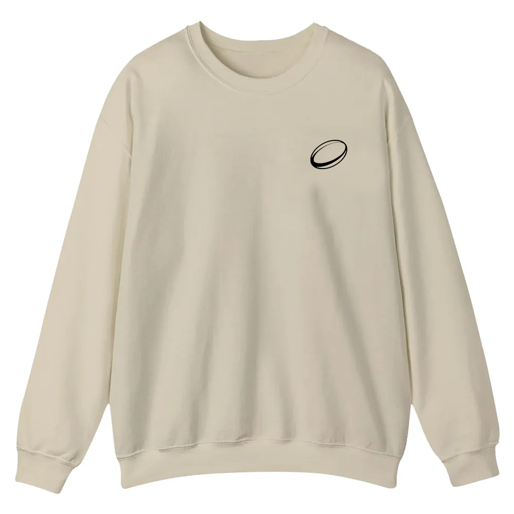 Rugby Player Casual Crewneck Sweatshirt wearishow
