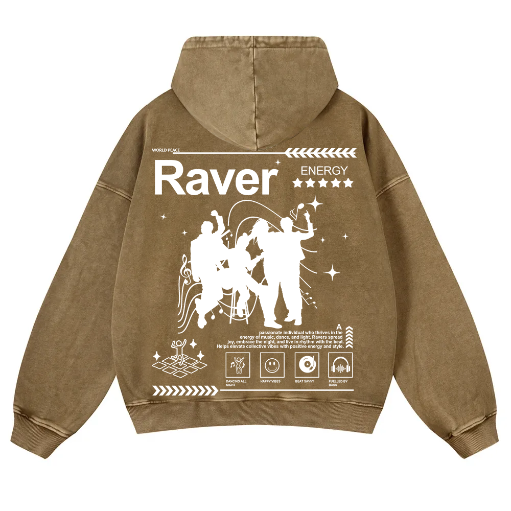 Raver Washed Hoodie wearishow