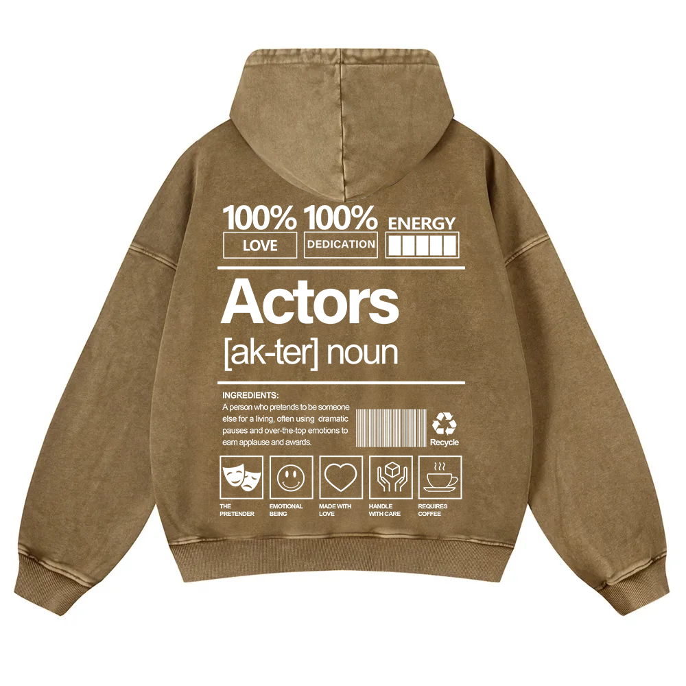 Actors  Washed Hoodie wearishow