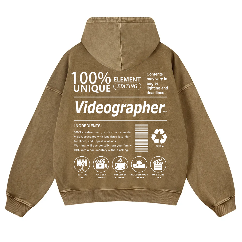 Videographer Washed Hoodie wearishow
