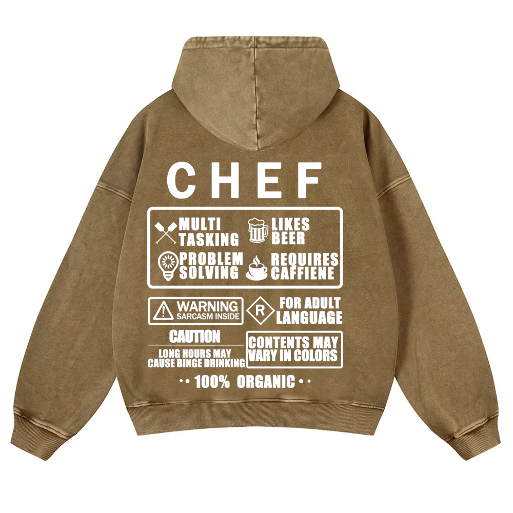 Chef Casual Washed Hoodie 