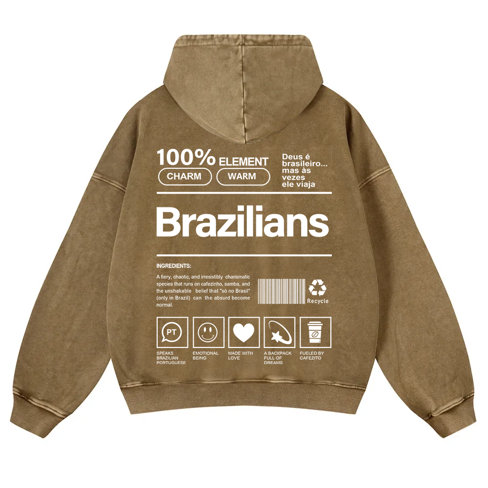 Brazilians Unisex Fit  Washed Hoodie wearishow