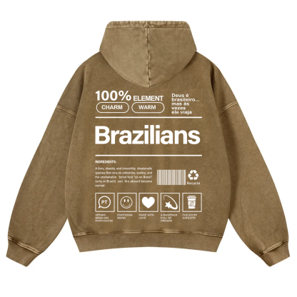Brazilians Unisex Fit  Washed Hoodie wearishow