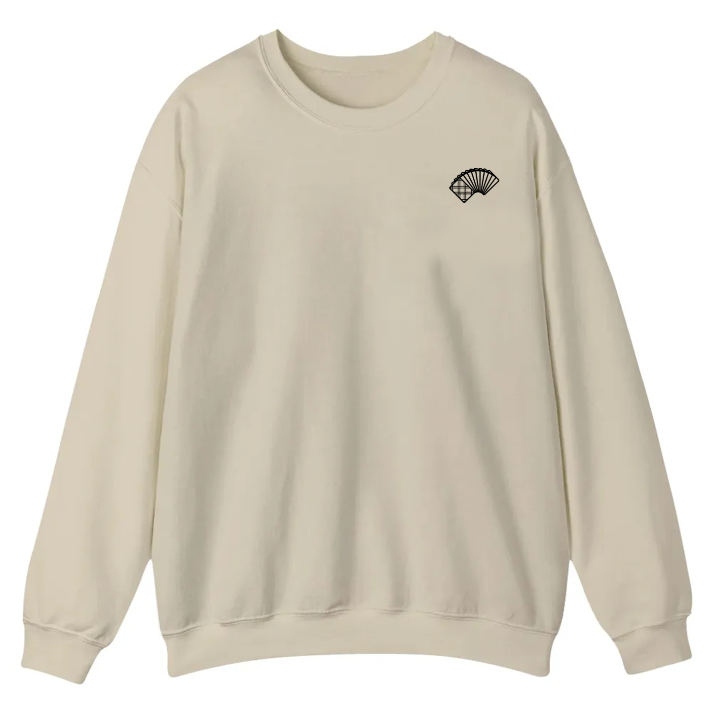 Poker Player Unisex Casual Crewneck Sweatshirt