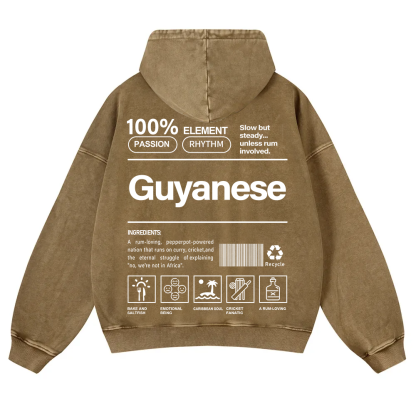 Guyanese Unisex Fit  Washed Hoodie wearishow