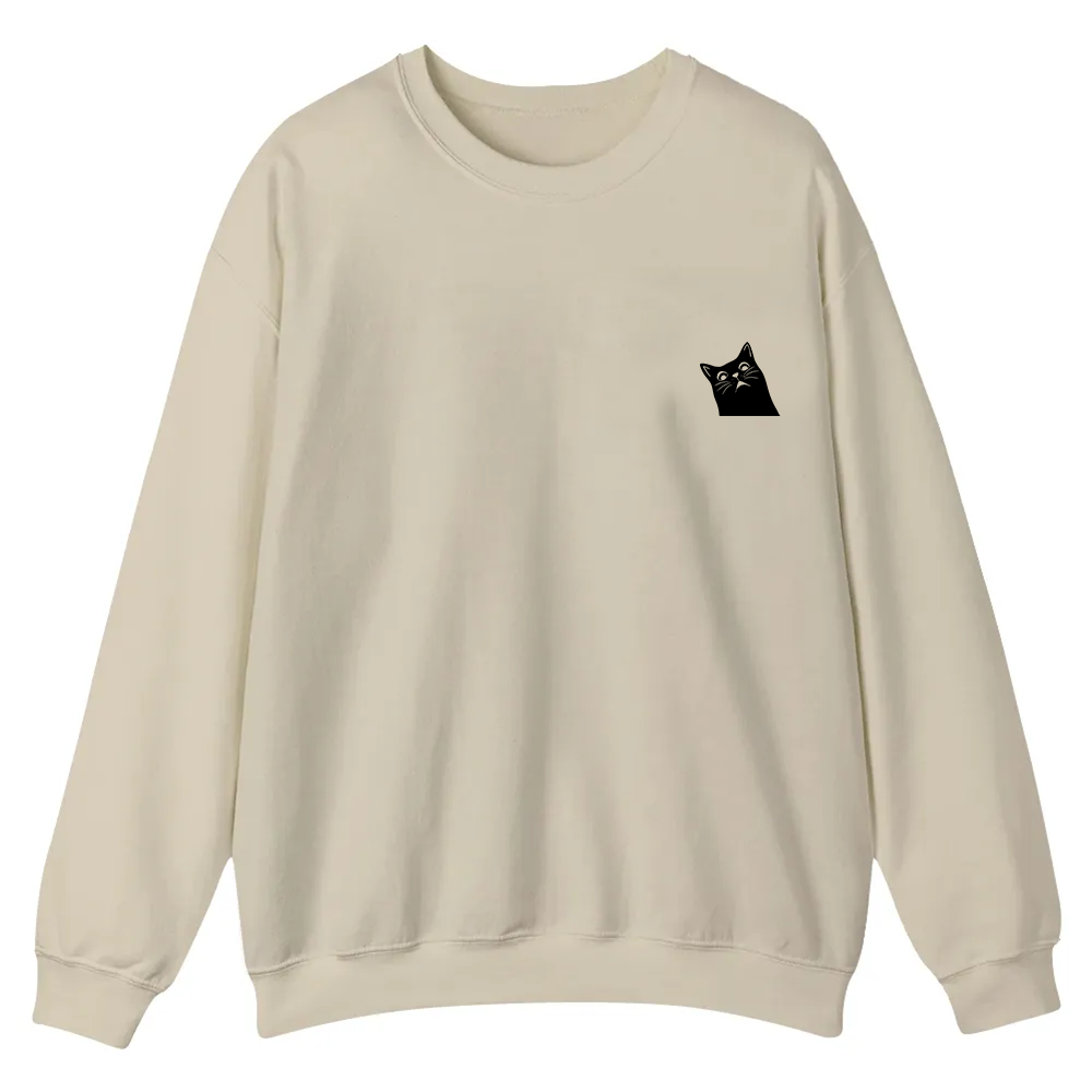 Cat Trick Customized Unisex Casual Crewneck Sweatshirt wearishow