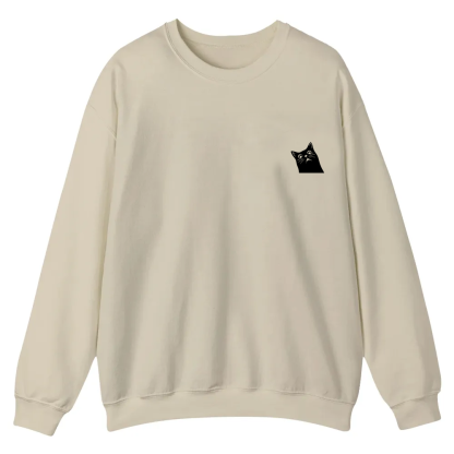 Cat Trick Customized Unisex Casual Crewneck Sweatshirt wearishow