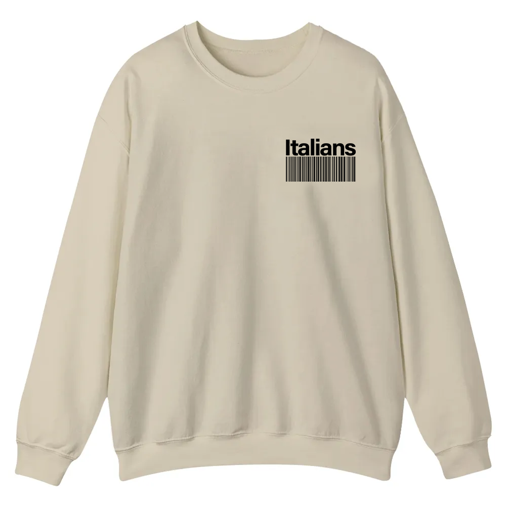 Italians Unisex Fit  Casual Crewneck Sweatshirt wearishow