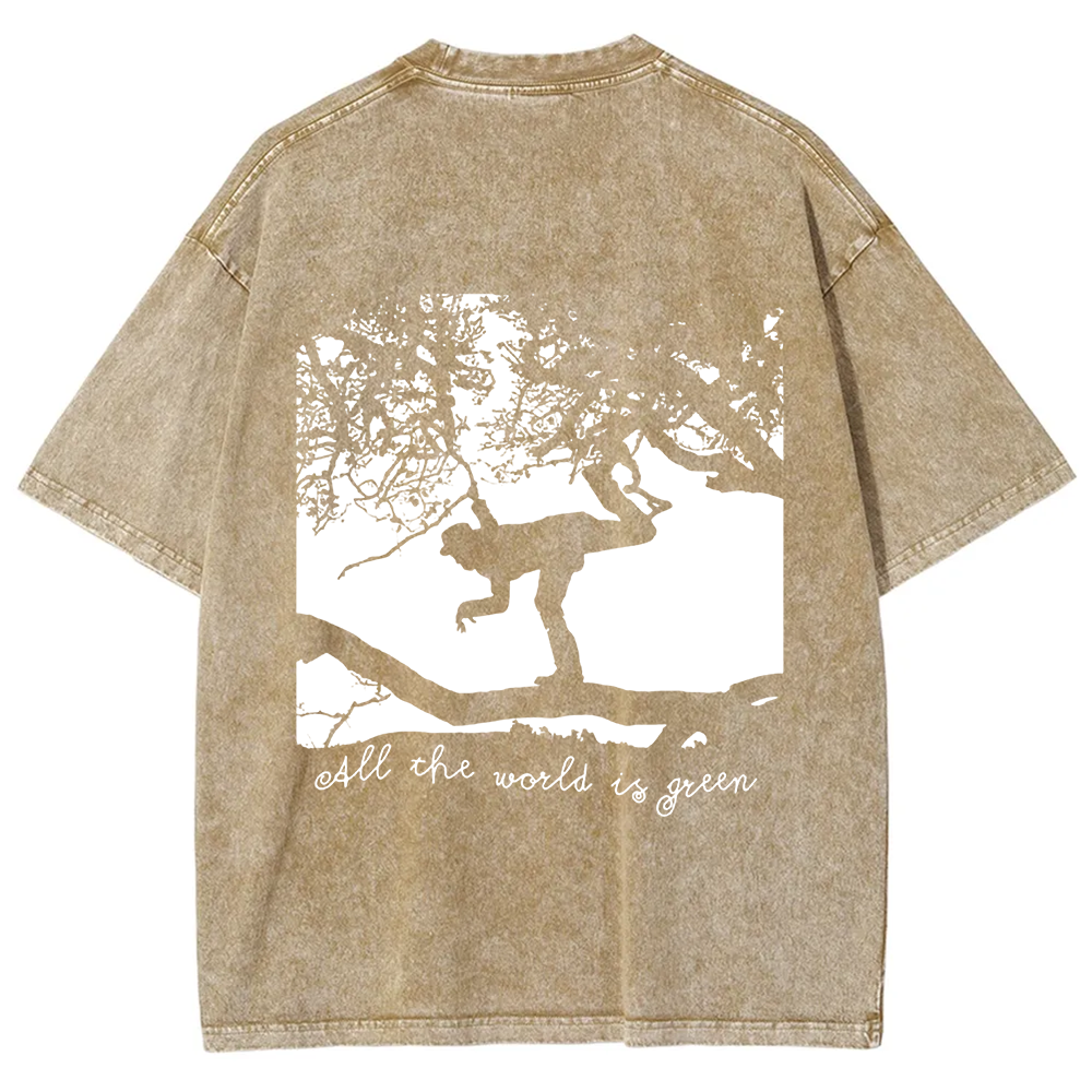 Unisex Vintage  Tom Waits - All the World is Green Music t-Shirt