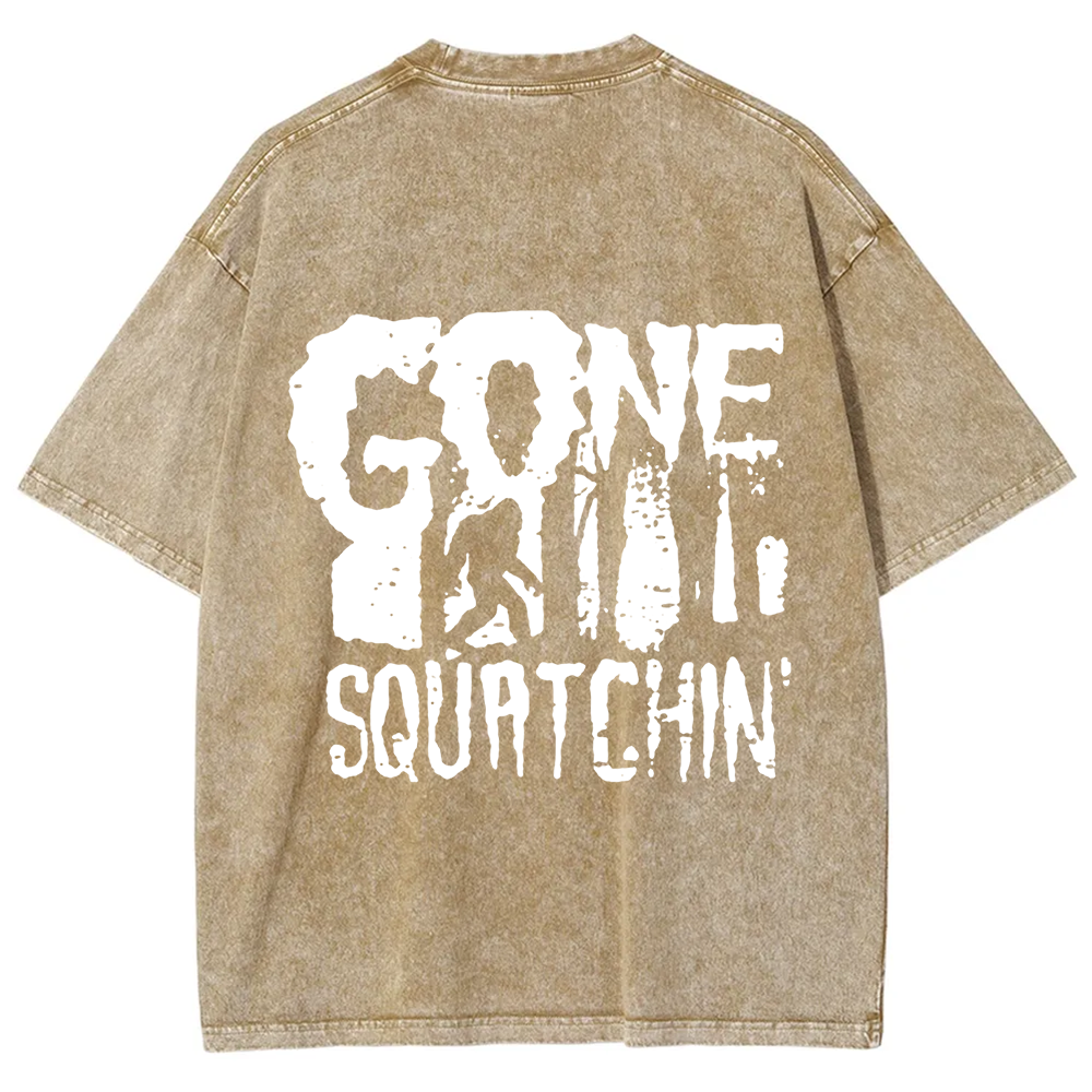 Unisex Vintage Gone Squatching Funny Big Foot t-Shirt