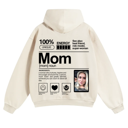 Addcustom Photo Mom Solid Color Hoodie