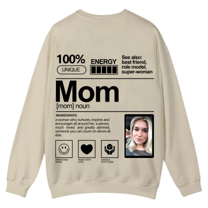 Addcustom  Photo Mom Casual Crewneck Sweatshirt
