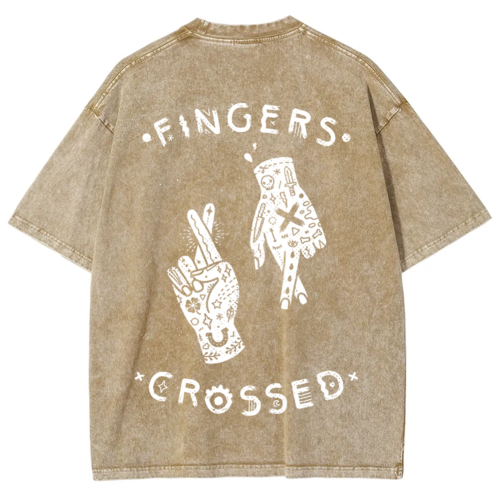 Unisex Vintage Fingers Crossed Music t-Shirt