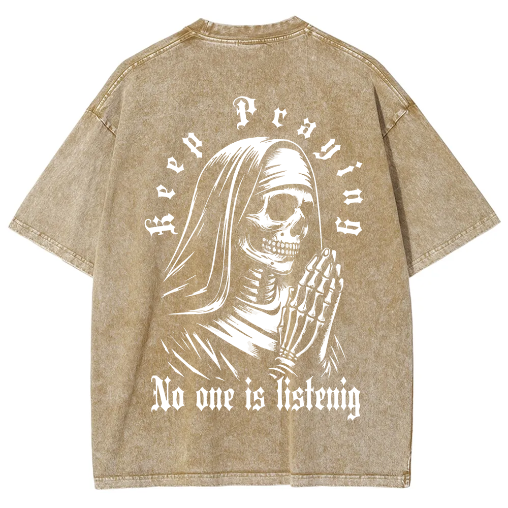 Unisex Vintage Satanic Skull Devil Nun t-Shirt