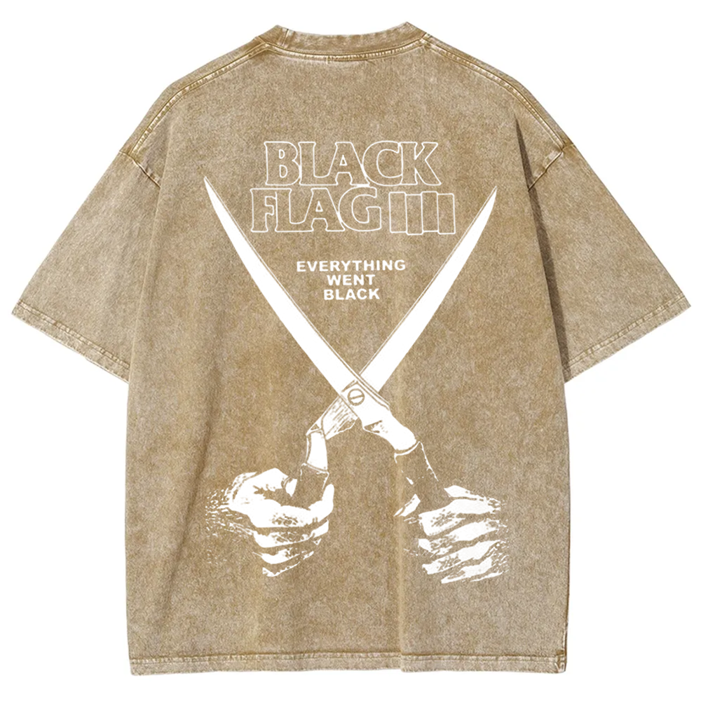 Unisex Vintage Black Flag Rock Band t-Shirt